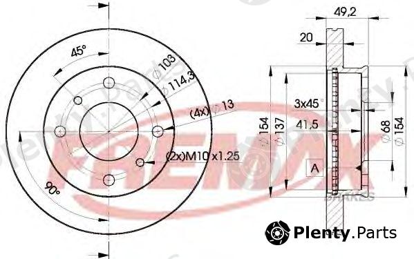  FREMAX part BD-6001 (BD6001) Brake Disc