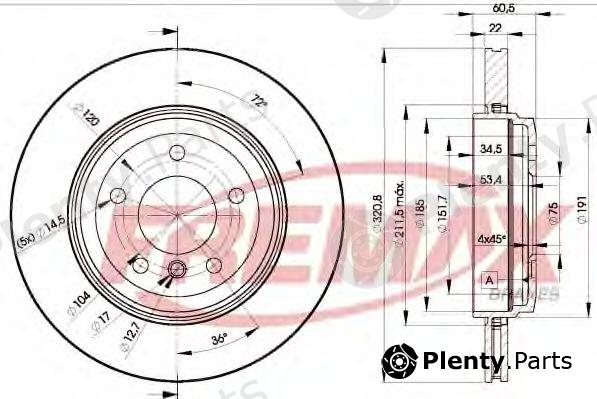  FREMAX part BD-6073 (BD6073) Brake Disc