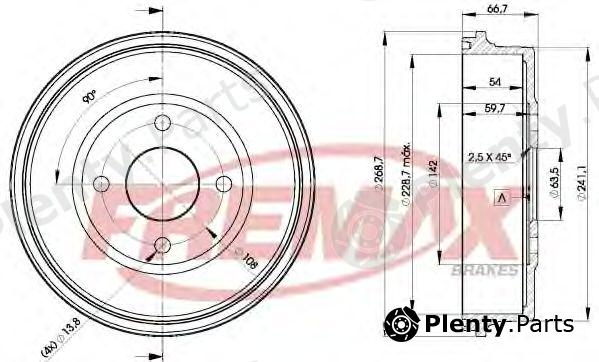  FREMAX part BD-6631 (BD6631) Brake Drum