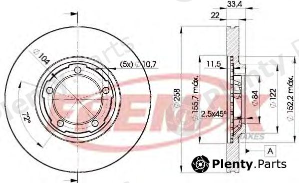  FREMAX part BD-7030 (BD7030) Brake Disc