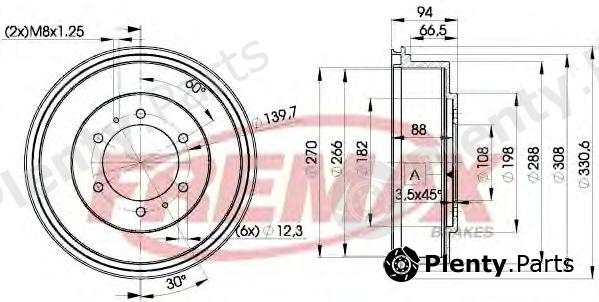  FREMAX part BD-7044 (BD7044) Brake Drum