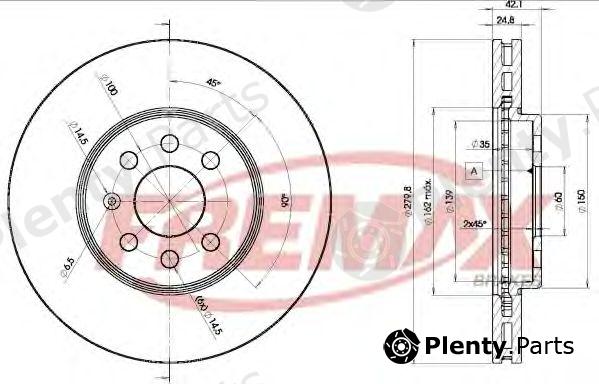  FREMAX part BD-9001 (BD9001) Brake Disc