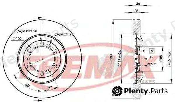  FREMAX part BD-9050 (BD9050) Brake Disc