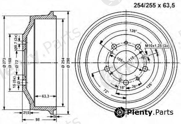  VEMA part 800989 Brake Drum