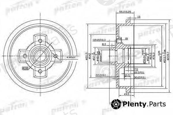  PATRON part PDR1208 Brake Drum