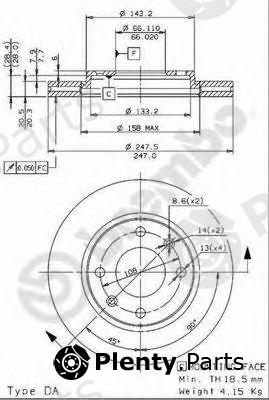  BREMBO part 09.9610.14 (09961014) Brake Disc