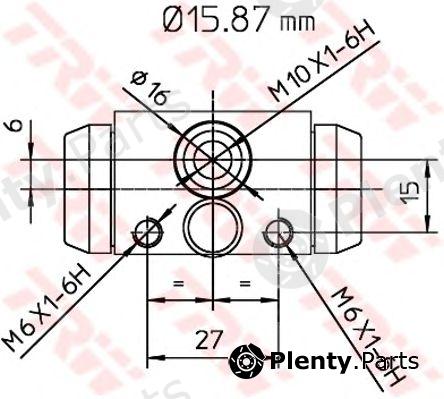  TRW part BWB170 Wheel Brake Cylinder