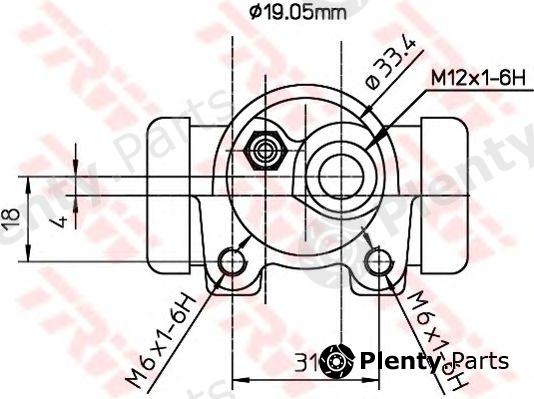  TRW part BWD129 Wheel Brake Cylinder