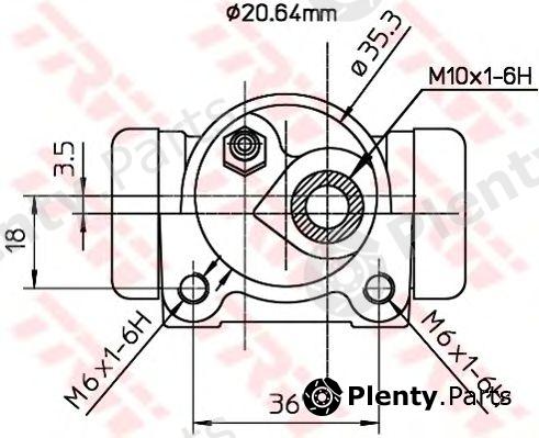  TRW part BWF298 Wheel Brake Cylinder