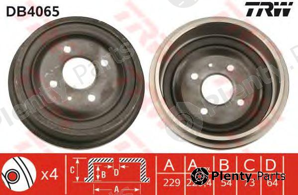  TRW part DB4065 Brake Drum