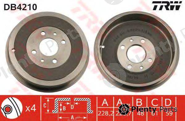  TRW part DB4210 Brake Drum