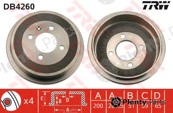  TRW part DB4260 Brake Drum