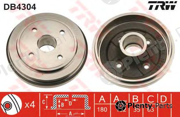 TRW part DB4304 Brake Drum