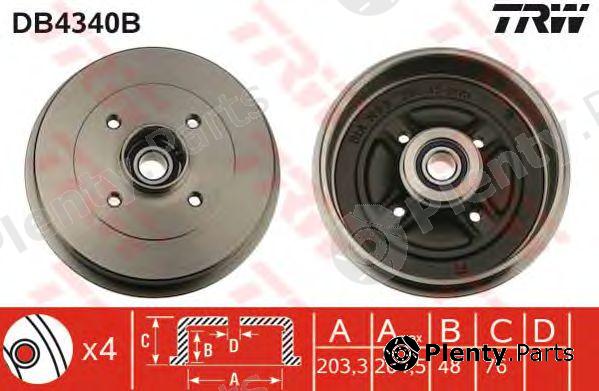  TRW part DB4340B Brake Drum