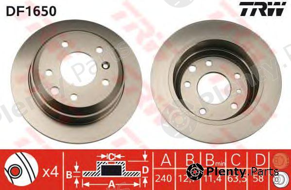  TRW part DF1650 Brake Disc
