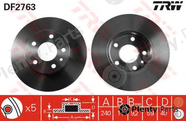  TRW part DF2763 Brake Disc