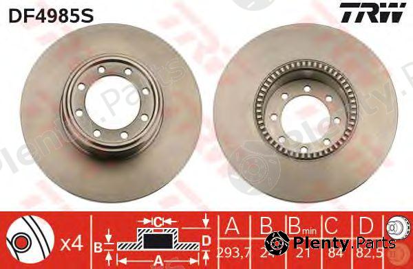  TRW part DF4985S Brake Disc
