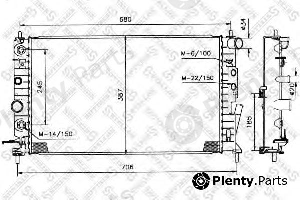  STELLOX part 1025140SX Radiator, engine cooling