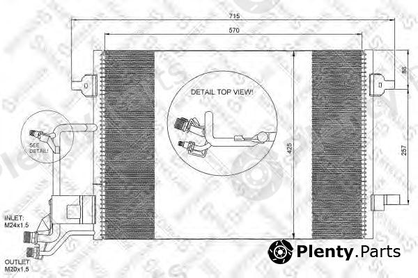  STELLOX part 10-45024-SX (1045024SX) Condenser, air conditioning