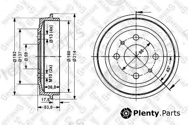  STELLOX part 6025-2309-SX (60252309SX) Brake Drum