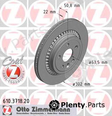  ZIMMERMANN part 610371820 Brake Disc