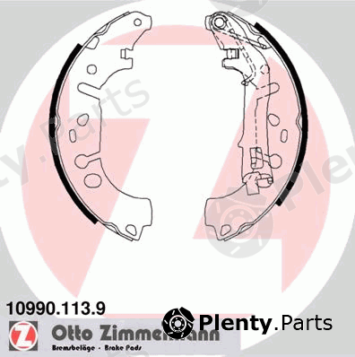  ZIMMERMANN part 10990.113.9 (109901139) Brake Shoe Set