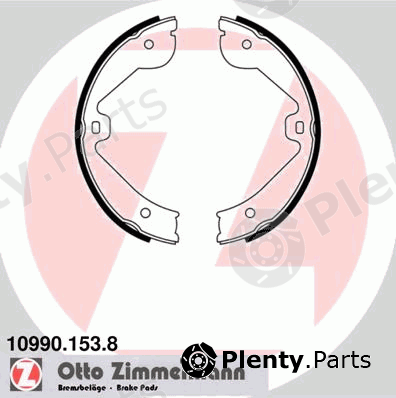  ZIMMERMANN part 109901538 Brake Shoe Set, parking brake