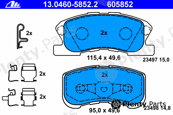  ATE part 13.0460-5852.2 (13046058522) Brake Pad Set, disc brake
