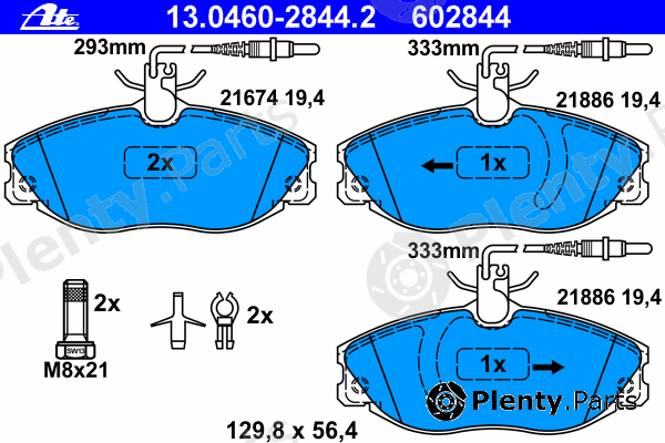  ATE part 13.0460-2844.2 (13046028442) Brake Pad Set, disc brake