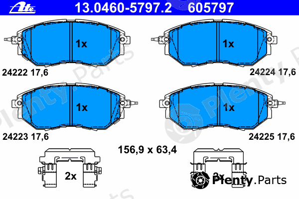  ATE part 13046057972 Brake Pad Set, disc brake