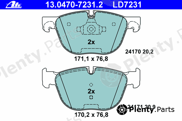  ATE part 13.0470-7231.2 (13047072312) Brake Pad Set, disc brake