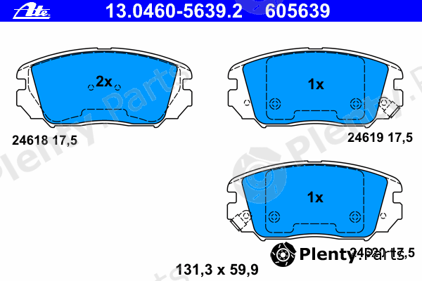  ATE part 13.0460-5639.2 (13046056392) Brake Pad Set, disc brake