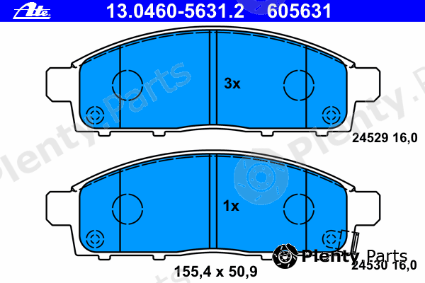  ATE part 13.0460-5631.2 (13046056312) Brake Pad Set, disc brake