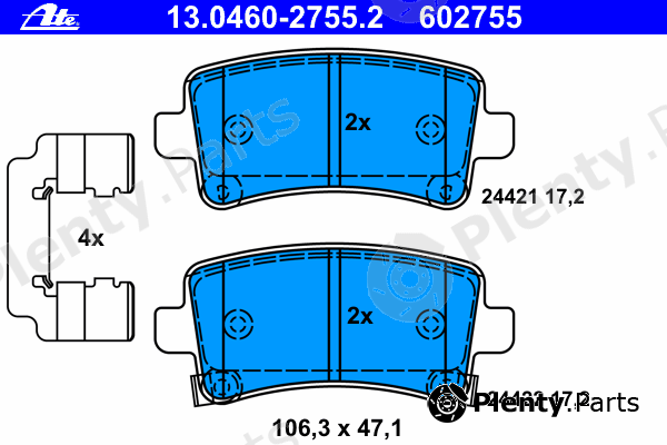  ATE part 13.0460-2755.2 (13046027552) Brake Pad Set, disc brake