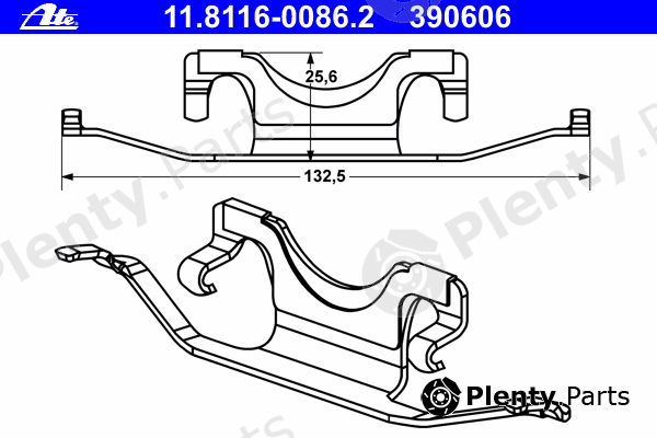  ATE part 11.8116-0086.2 (11811600862) Spring, brake caliper