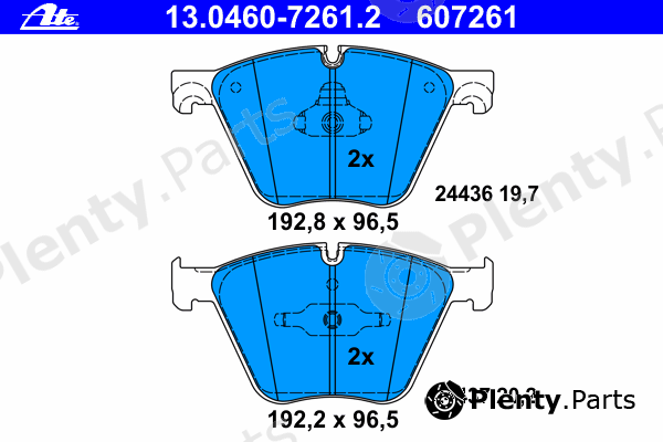  ATE part 13.0460-7261.2 (13046072612) Brake Pad Set, disc brake