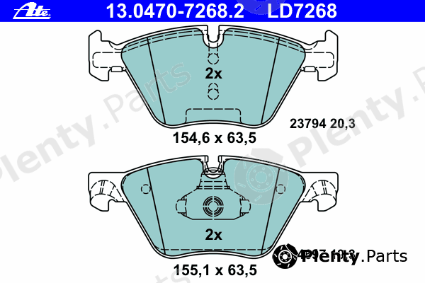  ATE part 13.0470-7268.2 (13047072682) Brake Pad Set, disc brake