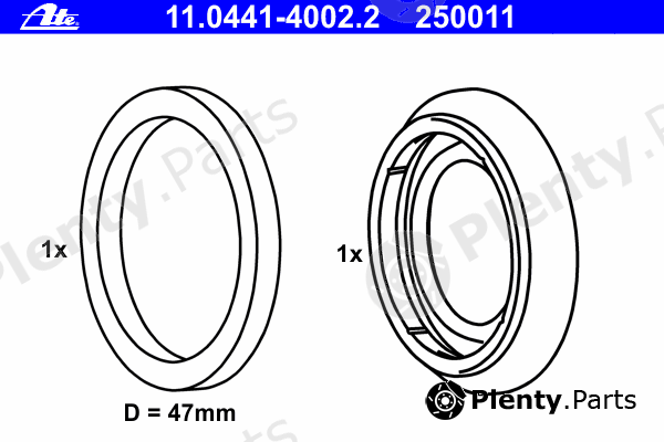  ATE part 11.0441-4002.2 (11044140022) Gasket Set, brake caliper