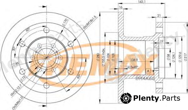  FREMAX part BD-4182 (BD4182) Brake Disc