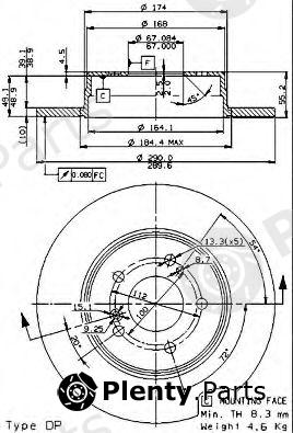  BREMBO part 08.7211.21 (08721121) Brake Disc
