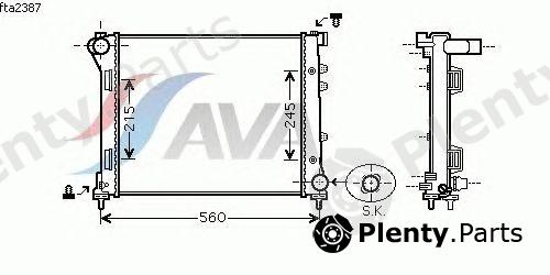  AVA QUALITY COOLING part FTA2387 Radiator, engine cooling