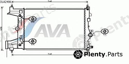  AVA QUALITY COOLING part OLA2486 Radiator, engine cooling