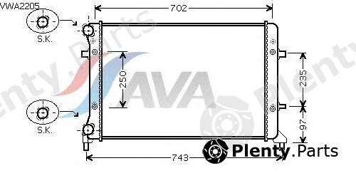  AVA QUALITY COOLING part VWA2205 Radiator, engine cooling