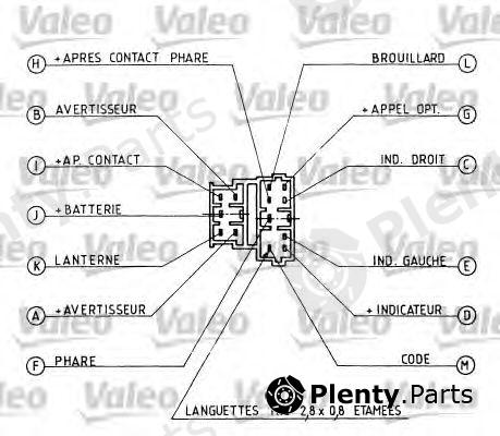  VALEO part 251223 Steering Column Switch