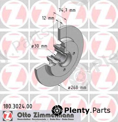  ZIMMERMANN part 180302400 Brake Disc