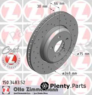  ZIMMERMANN part 150.3483.52 (150348352) Brake Disc