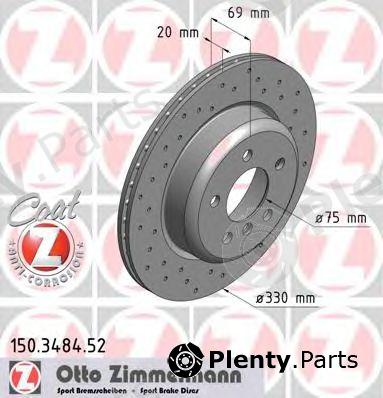  ZIMMERMANN part 150348452 Brake Disc
