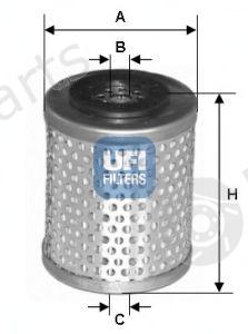  UFI part 2666300 Fuel filter