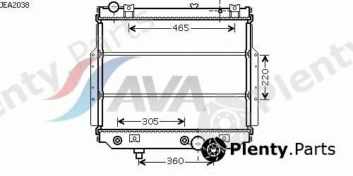  AVA QUALITY COOLING part JEA2038 Radiator, engine cooling
