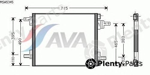  AVA QUALITY COOLING part MSA5345 Condenser, air conditioning